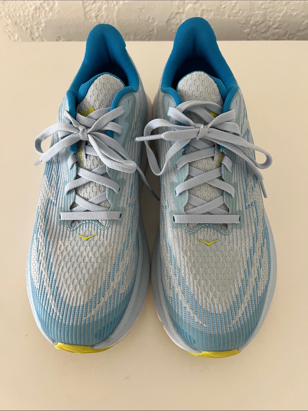Hoka One One Kids' Blue and Yellow Running Sneakers